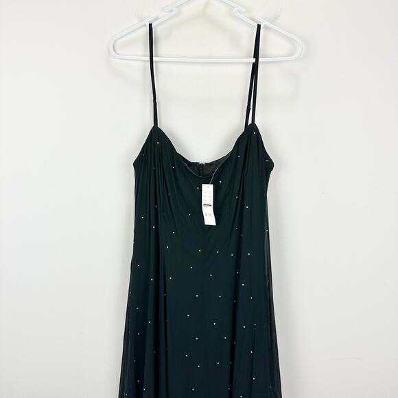 J.Crew Embellished Slip Gown Black Maxi Long Dress Formal Evening US 14 NWT - Picture 6 of 14